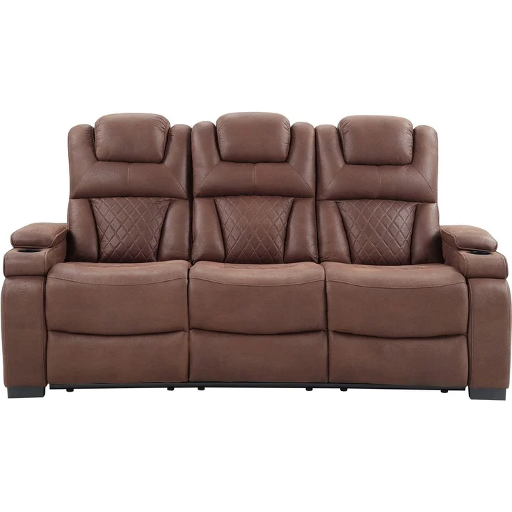 ATLANTIC home collection 3-Sitzer Faris, Zwei Relaxfunktionen, klappbare Konsole mit Getränkehalter – Bild 1