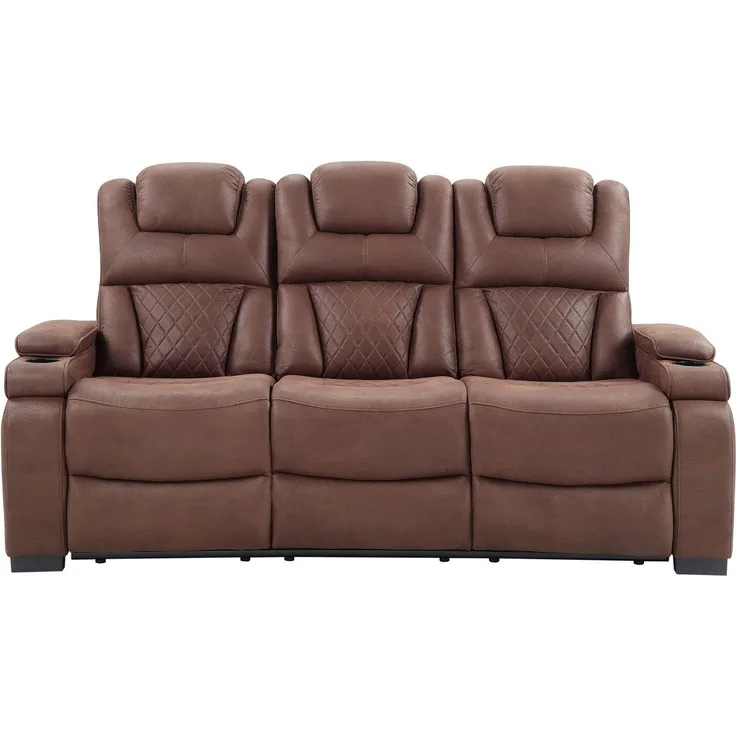 ATLANTIC home collection 3-Sitzer Faris, Zwei Relaxfunktionen, klappbare Konsole mit Getränkehalter