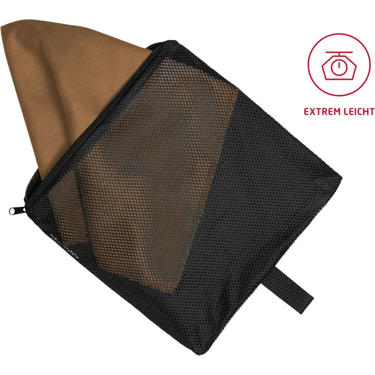 4 x fleuresse Sport Handtuch 40x80 cm High-Tech-Reise Handtücher 3450-10 braun – Bild 3