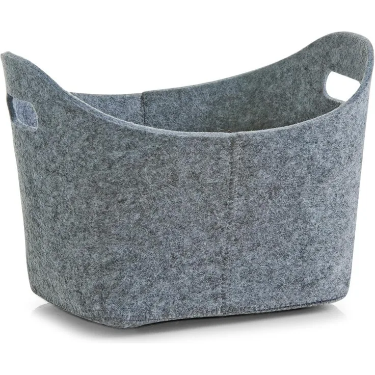 ZELLER PRESENT Aufbewahrungskorb Filz oval 31,5x19x21cm grau