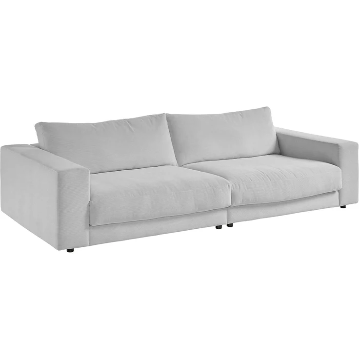 KAWOLA Sofa MADELINE 3-Sitzer Cord hellgrau 85 x 127 x 290 cm – Bild 3