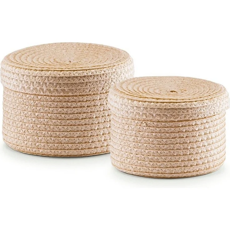Zeller 2-tlg. Korb Set natur Aufbewahrungskorb Regalkorb Körbchen – Bild 3
