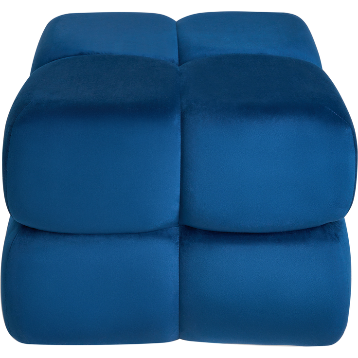 Pouf CALIENTE Samtstoff Marineblau – Bild 4