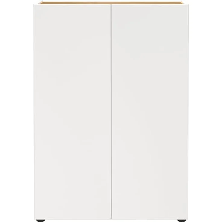 Germania Schuhschrank 1590-513 GW-Alviano, in Weiß/Navarra-Eiche-Nb, mit Platz für bis zu 12 Paar Schuhe, 74 x 105 x 33 cm (BxHxT) – Bild 5