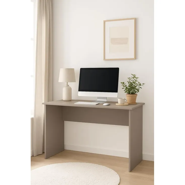 Sleepyshop24 Schreibtisch 90 cm - Modernes Computer Schreibtisch Weiß - Großer Arbeitstisch für Home Office, Kinderzimmer, Studenten - Stabiler PC Tisch, platzsparend 90x75x51 (Grau) – Bild 4