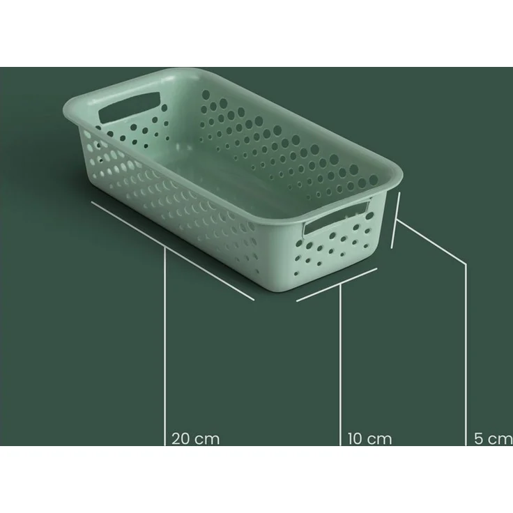 Pro Home Aufbewahrungskorb Modularer Kunststoffkorb Kunststoff Box (2 St), Aufbewahrungsbox mit Griffen - BPA-Frei - Organizer Körbchen Bad Küche