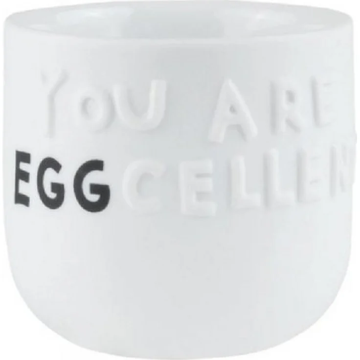 Räder Eierbecher Design Eierbecher Guten Morgen You are eggcellent Weiß – Bild 4