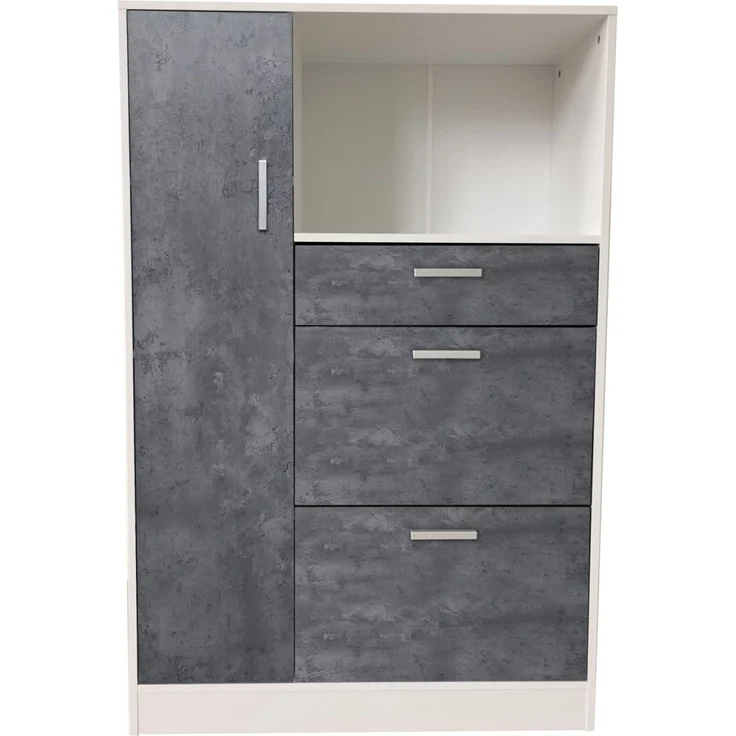HTI-Line Küchenbuffet Küchenschrank Kombi L Blanca (Stück, 1-St, 1 Küchenschrank Kombi L Blanca) Küchenbuffet Mehrzweckschrank Mikrowellenschrank – Bild 1