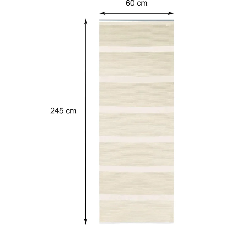 Haus und Deko Schiebegardine Flächenvorhang 60x245 cm halbtransparent gestreift Schiebegardine (1 St), Paneelwagen, halbtransparent, Polyester – Bild 4