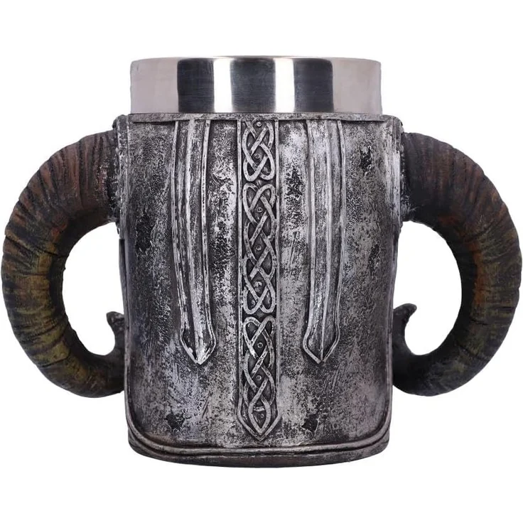 Figuren Shop GmbH Bierkrug Wikinger Totenkopf Krug - Walhalla - Gothic Bierkrug – Bild 6
