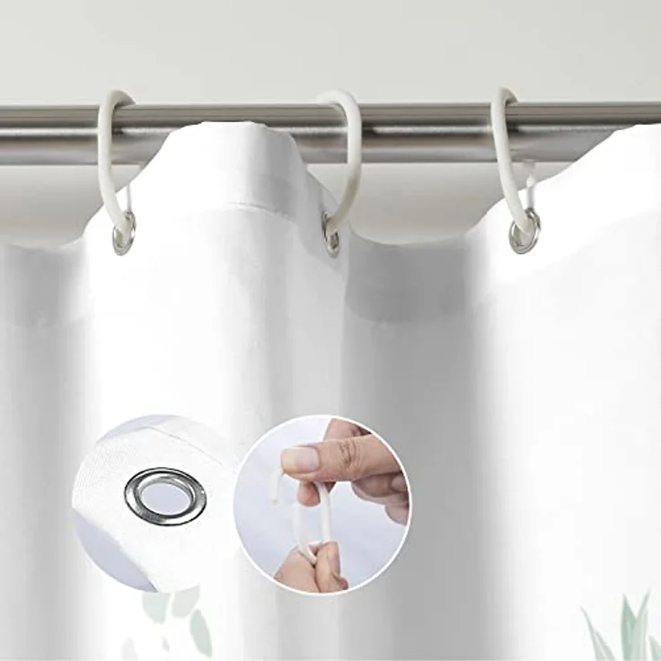 M&W DAS DESIGN Duschvorhang Shower curtains Anti schimmel Waschbar ​​180x200 Duschvorhang grün – Bild 6