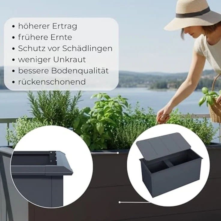 osoltus Hochbeet Mittelplatte passend für Hochbeete 150 x 75 cm – Bild 4