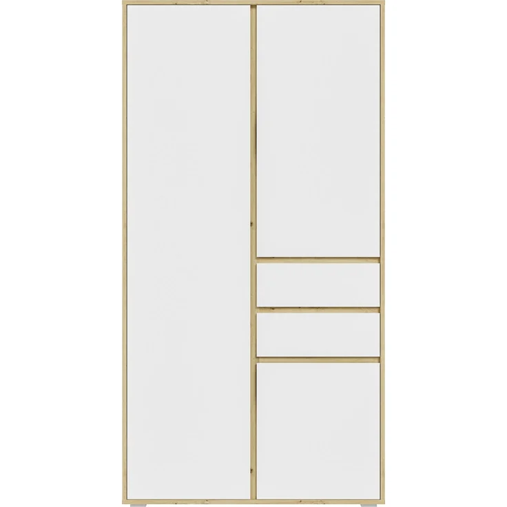 Falun Kleiderschrank 2-türig in weiß – Bild 2