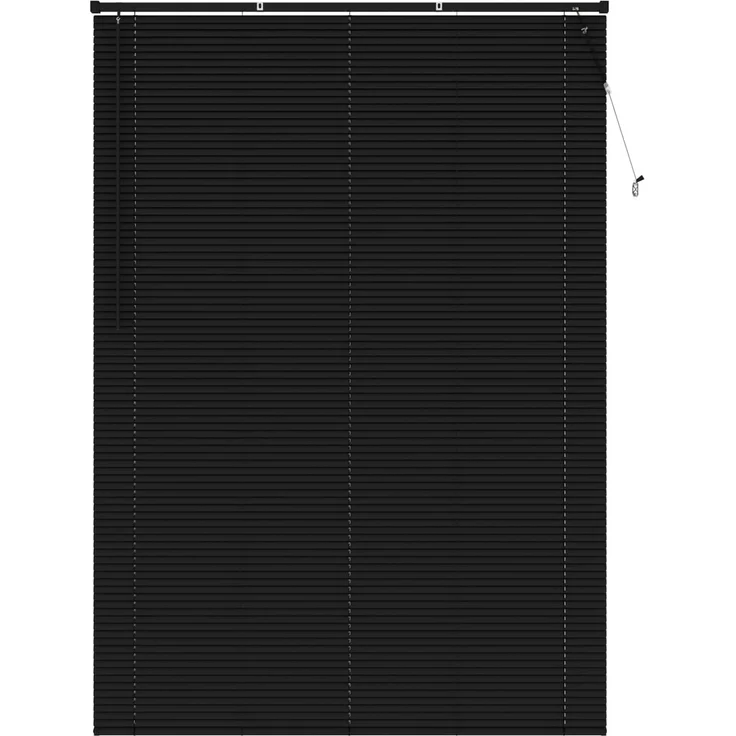 vidaXL Venezianische Jalousie Schwarz 213 x 140 cm 25 mm PVC 42003755 – Bild 2