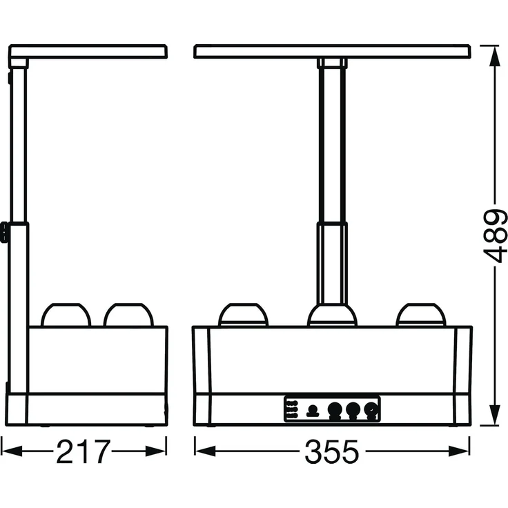 LEDVANCE LED Pflanzenleuchte schwarz dimmbar mit 1670 Lumen, Wachstumlampe mit 6 Fächern für den Indoor Garten, Kräuterlicht mit Timerfunkton und Wasserstandsanzeige. Sensor zeigt den Wassermangel an. – Bild 3