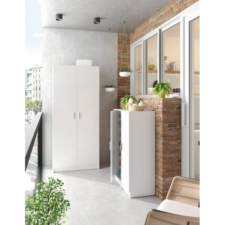 habeig Schuhschrank Dielenschrank, Schuhregal, Flurschrank, Kleiderschrank, weiß vielseitig einsetzbar – Bild 3