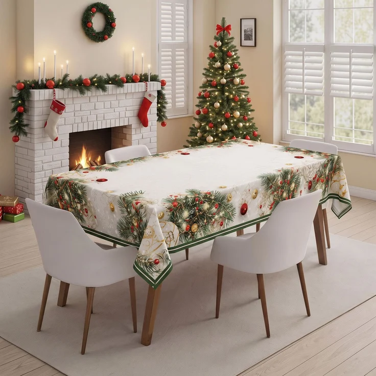 Hermia Concept 'Xmas 3' Tischdecke, Mehrfarbig, 160 x 220 cm – Bild 1