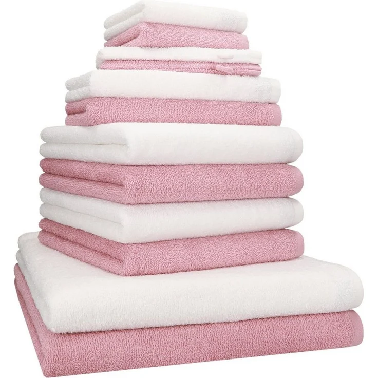 Betz Handtuch Set 12 TLG. Handtuch Set BERLIN Farbe Lotus - weiß, 100% Baumwolle – Bild 2