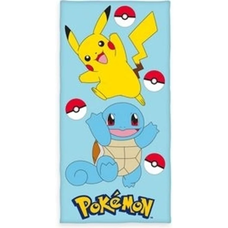 Herding Handtuch Pokemon Velours-Handtuch Pikachu & Schiggy 75 x 150 cm – Bild 4