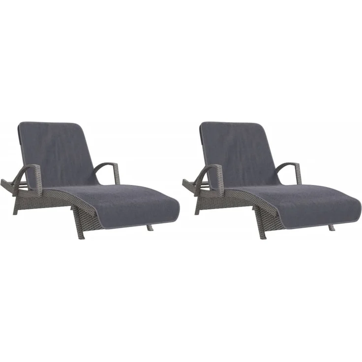 vidaXL Strandtücher 2 Stk. Anthrazit 75x200 cm Stoff 400 GSM 362674 – Bild 4