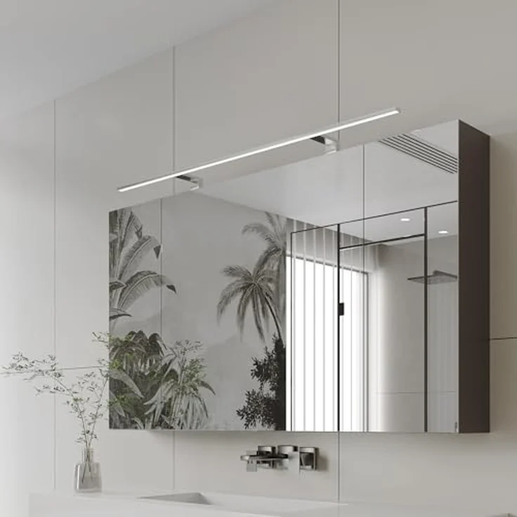 kalb Spectraline LED Badezimmerleuchte 120cm, IP44, 18W, Chrom, Warmweiß, 2221 Lumen – Bild 5