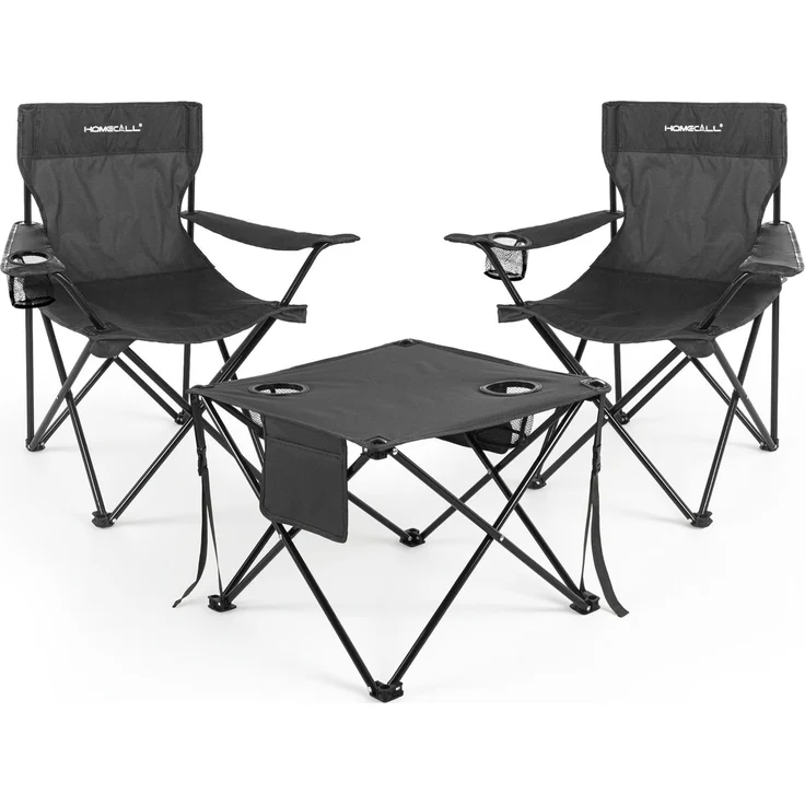 HOMECALL Campingstuhl Campingtisch mit Stühlen Klappstuhl Camping Faltstuhl Picknicktische (Set), Faltstuhl Campingstuhl mit Tisch Klapptisch mit Stühlen