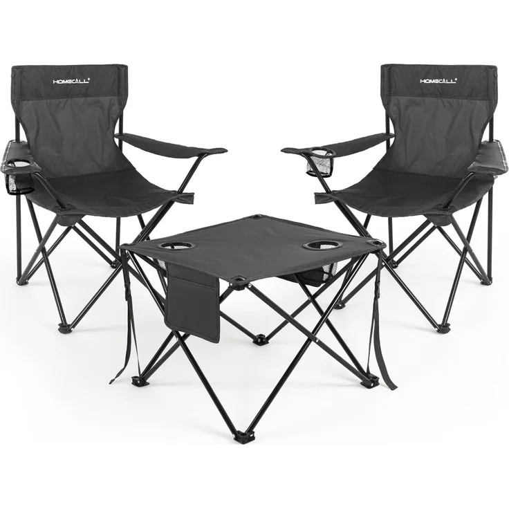 HOMECALL Campingstuhl Campingtisch mit Stühlen Klappstuhl Camping Faltstuhl Picknicktische (Set), Faltstuhl Campingstuhl mit Tisch Klapptisch mit Stühlen