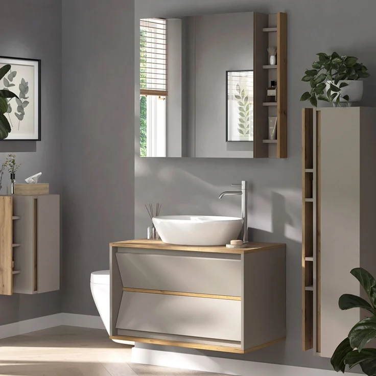 Badmöbel-Set Edelin Cashmere 4-teilig Vicco – Bild 5