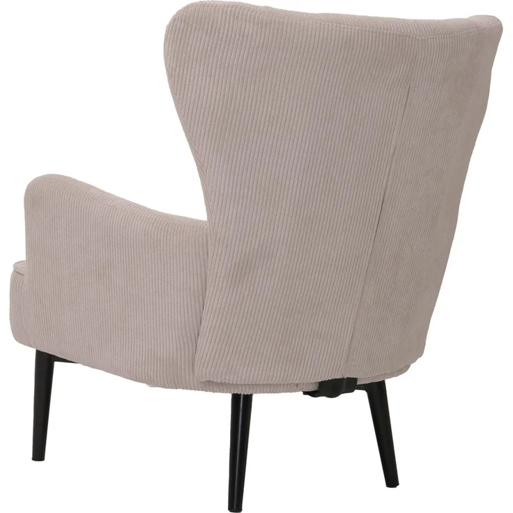 Lounge-Sessel HWC-K37, Cocktail-/Ohrensessel Polsterstuhl Retro Vintage Stoff Cord (290g/m²) ~ beige – Bild 7