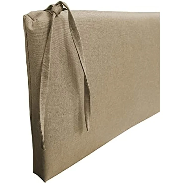 chilly pilley Bankkissen Bankauflage Polsterauflage Reißverschluss mit Schlaufen Kissen für Gartenbank Gartenbankauflage für Gartenmöbel Sitzkissen & Rückenkissen Outdoor (110 x 60 x 5 cm, Beige) – Bild 6