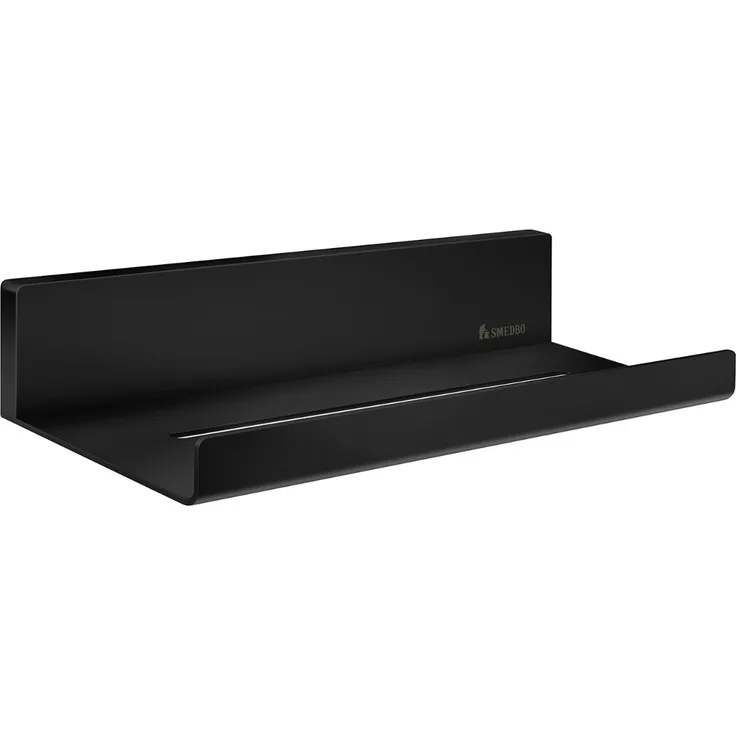 Smedbo Sideline Duschregal-Ablage schwarz mit Längsausschnitt 250x112mm DB5001