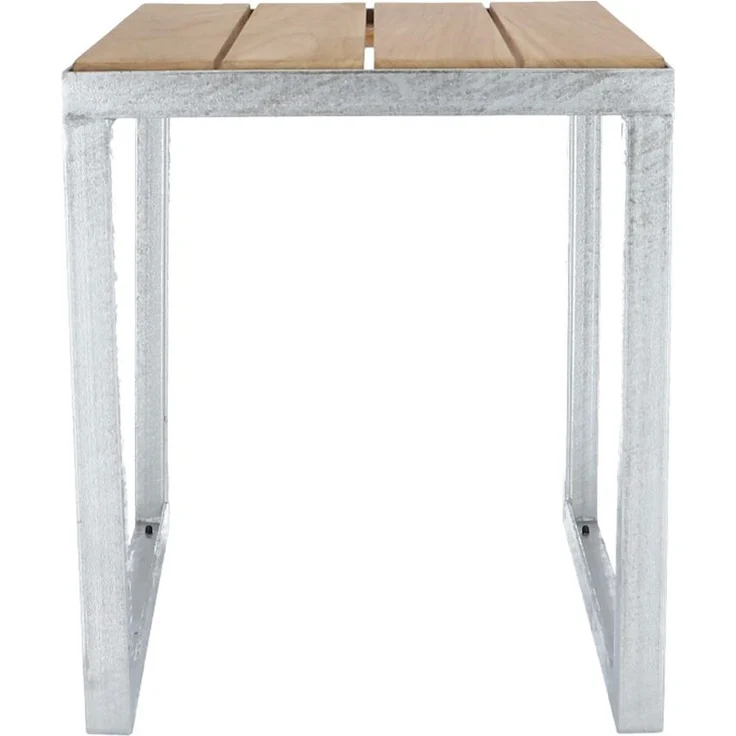 Hocker Jever aus massiven Teakleisten, 40 x 40 x 45 cm – Bild 5