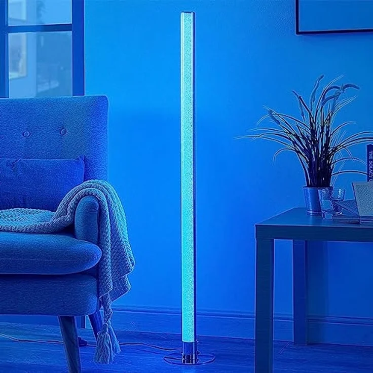 Lindby Stehlampe Hadis, Enthalten, 10,5 W LED + RGB-LED, Farbwechsel RGB + weiß – Bild 4