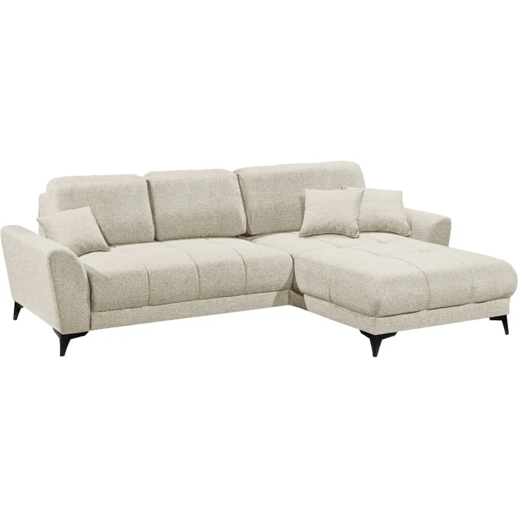 Sofa Bern von ED Exciting Design mit Schlaffunktion Ivory, Bettkasten und Lumos Mikrofaserbezug – Bild 4