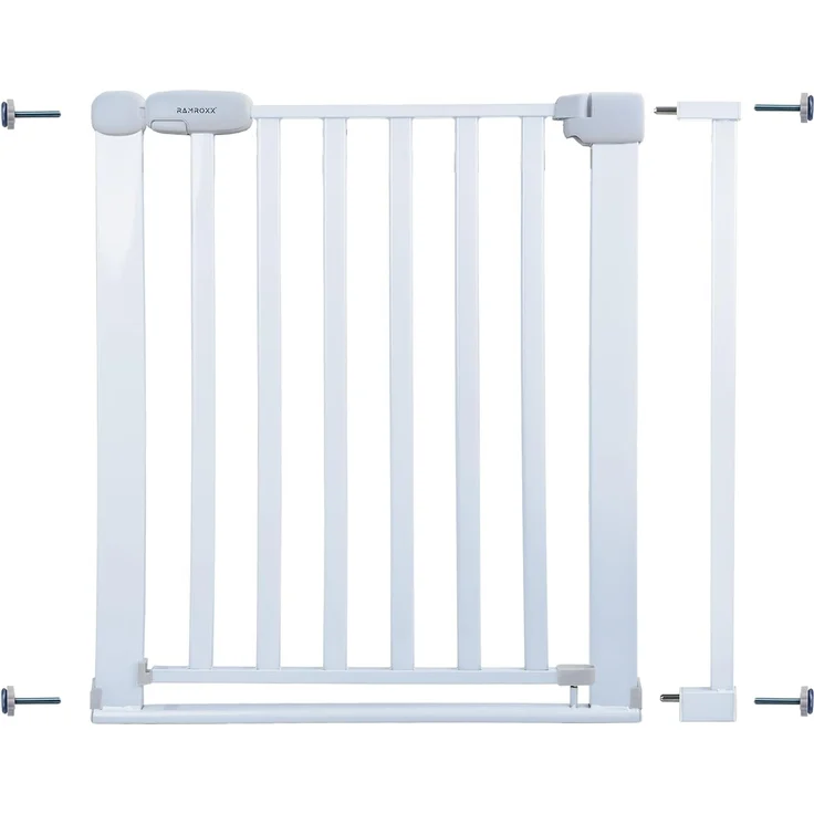 Absperrgitter Treppenschutzgitter weiß für 82-92cm Durchgang 77cm Hoch – Bild 2