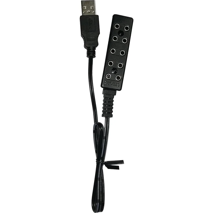 Kahlert Licht 069465 Verteilerleiste mit USB-Anschluss, schwarz