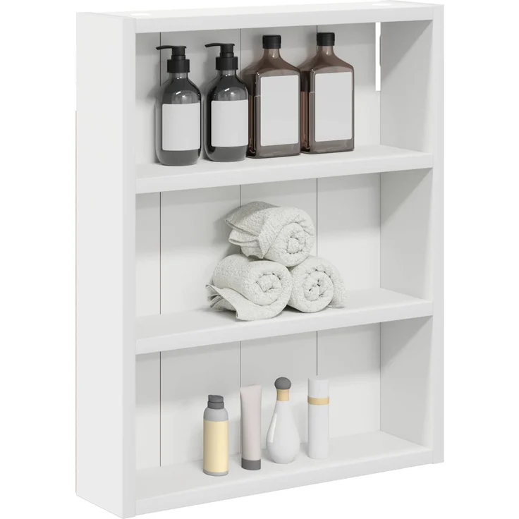 vidaXL Badezimmer-Wandschrank Weiß 40 x 10 x 50 cm Holzwerkstoff 889343 – Bild 3