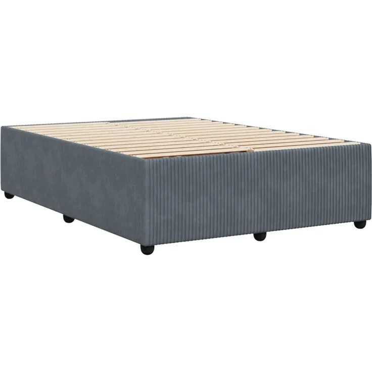 vidaXL Bettgestell ohne Matratze Dunkelgrau 140x200 cm Samt 3285013 – Bild 6