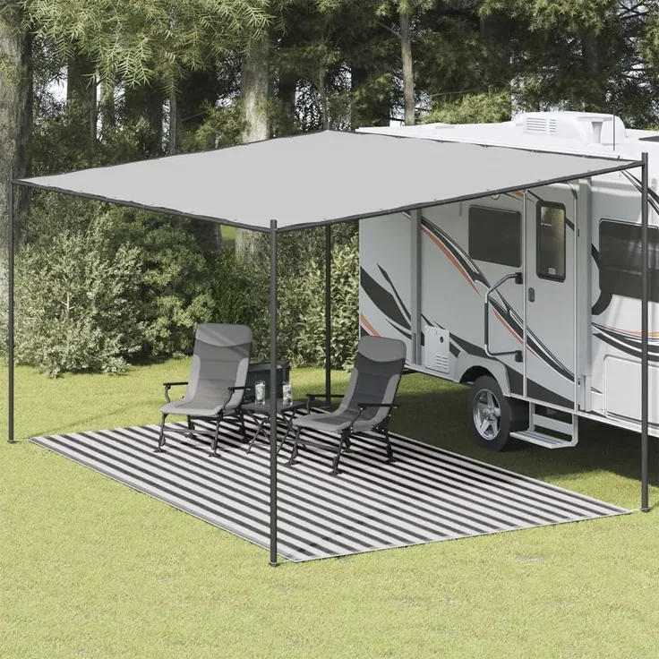 vidaXL Zeltteppich 300x600 cm Anthrazit und Weiß 310830
