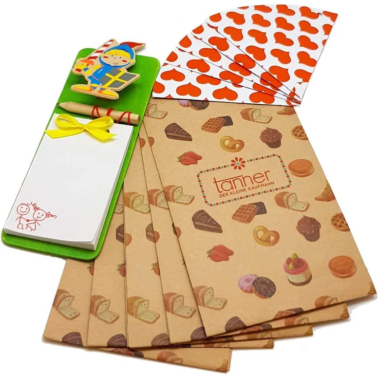 Tanner - Spitztüten, Einkaufstüten, Block mit Bleistift