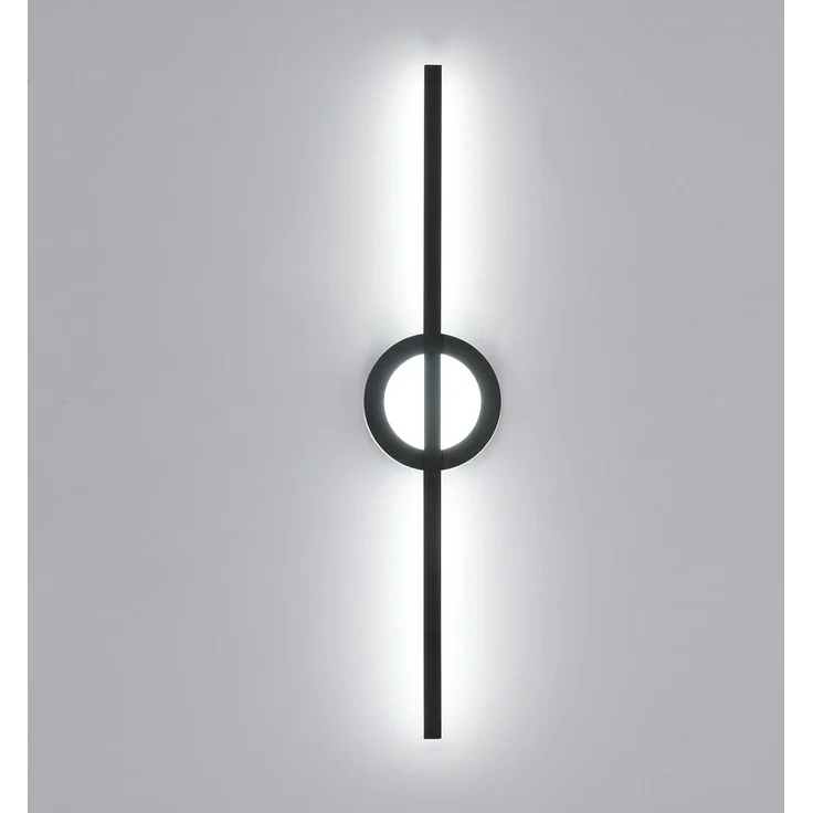 Comely Interne LED-Wandleuchte, langes Band, modern, schwarz, 13 W, Lampe für Wohnzimmer, Schlafzimmer, weißes Licht 6500 K, 58 x 12 x 5,5 cm