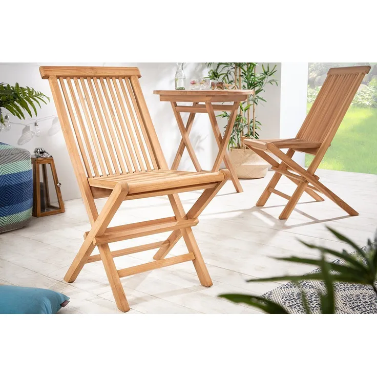 deVries Klappstuhl "WOODIE" aus Teakholz (Basic) Größe 47 x 62 x 89 cm