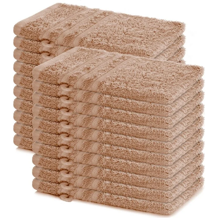 Lavea Waschhandschuh 20er Set Waschhandschuhe, 15 x 21 cm, Elena-Frottierserie, Waschlappen, (20-St), 500 g/m² Frottier, weich & saugstark, pflegeleicht – Bild 1