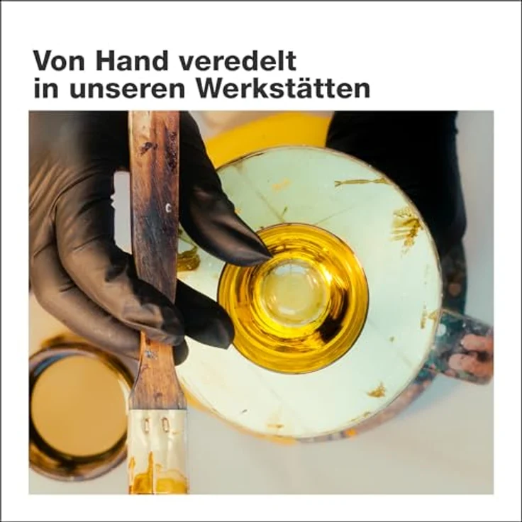 Eisch Cosmo Gold Espresso 109/6 mit Untersetzer In Geschenkröhre – Bild 4