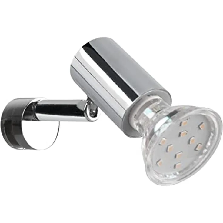 Badezimmerlampe LORENZO in Chrom - Spiegelklemmleuchte mit schwenkbarem Spot