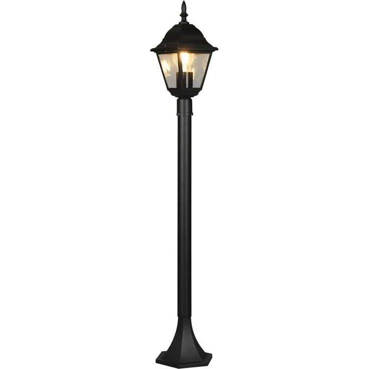 LED Wegeleuchte nostalgische Laterne, Aluminium Schwarz Höhe 100cm – Bild 4