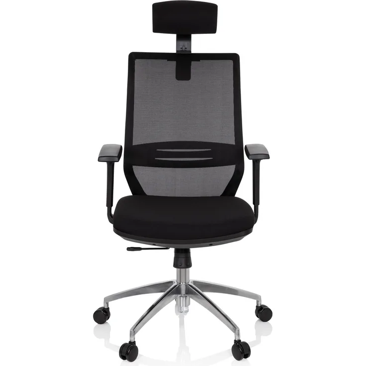 hjh OFFICE Profi Bürostuhl PROFONDO PRO Stoff/Netzstoff schwarz