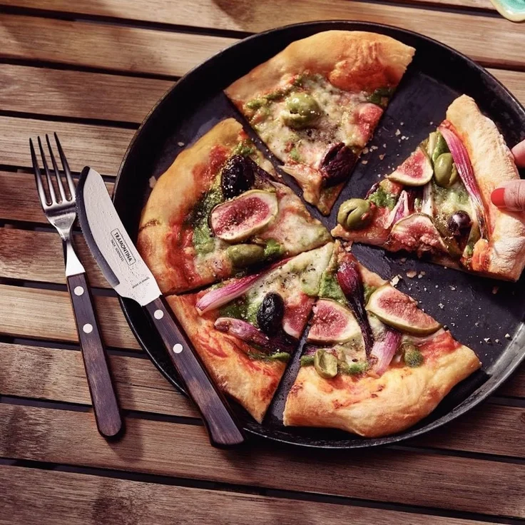 Tramontina Besteck-Set Pizzabesteck Set für 4 Personen - 4x Pizzamesser, 4x Pizzagabeln (8-tlg), 4 Personen, Edelstahl, 8-tlg, rostfreier Edelstahl, FSC, spülmaschinenfest – Bild 6