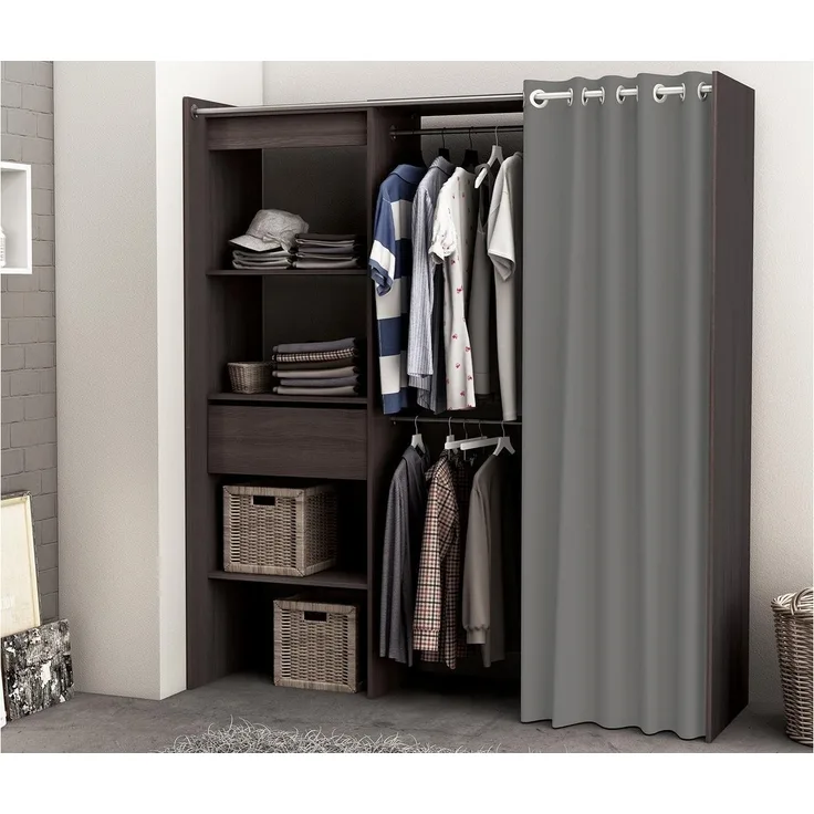 Kleiderschrank >Clara I< in Vulcano Eiche - 168,2x187x50cm (BxHxT)