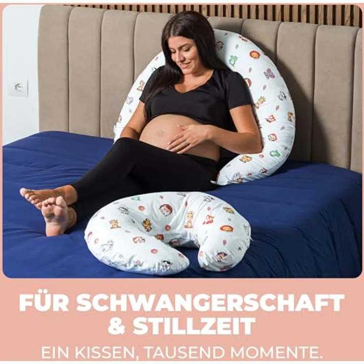 Stillkissen Schwangerschaftskissen XXL 200x70cm Lagerungskissen für Baby/Erwachsene Kissen für Schwangere Seitenschläferkissen mit Bezug aus Baumwolle Ergonomisch & Multifunktional 100% Waschbar – Bild 7